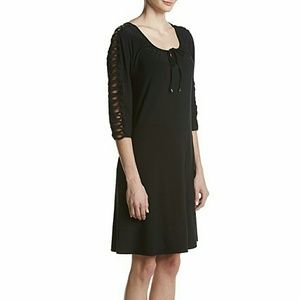 Nina Leonard black cutout dress, size S